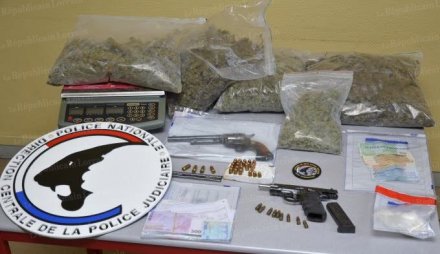 les-policiers-ont-saisi-4-8-kg-d-herbe-de-cannabis-des-centaines-de-grammes-de-cocaine-et-heroine-du-numeraire-ainsi-que-des-armes-photo-dr