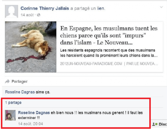Corinne Thierry Jallais racisme isalmophobie