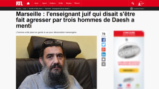 Sylvain Saadoun fausse agression antisemite marseille islamophobie mensonge