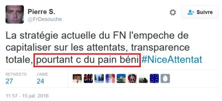 Pierre Sautarel fdesouche attentat terrosrisme islamiste FN pain béni